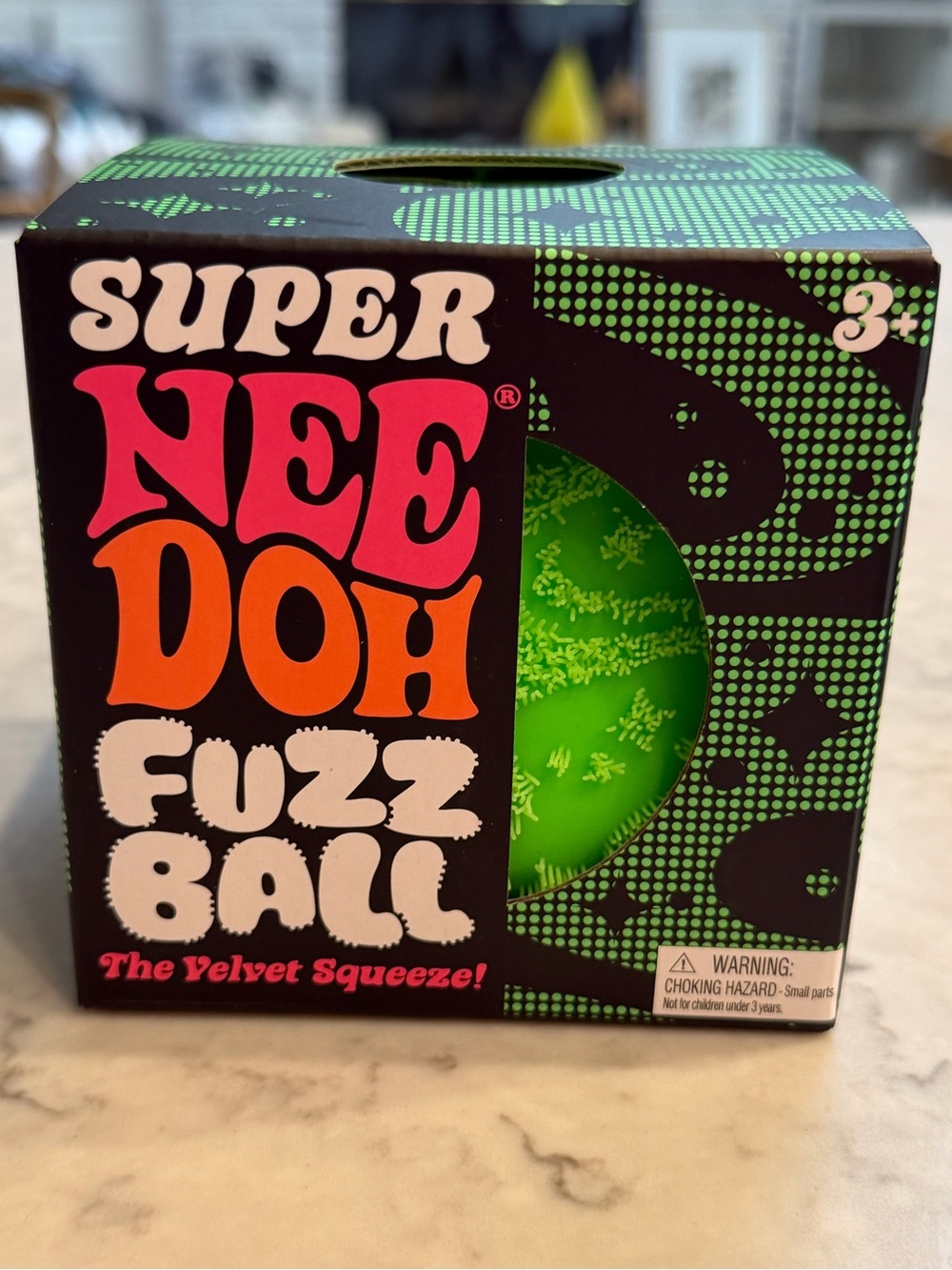 Needoh Nee Doh Super Fuzz Ball Green Squishy Schylling